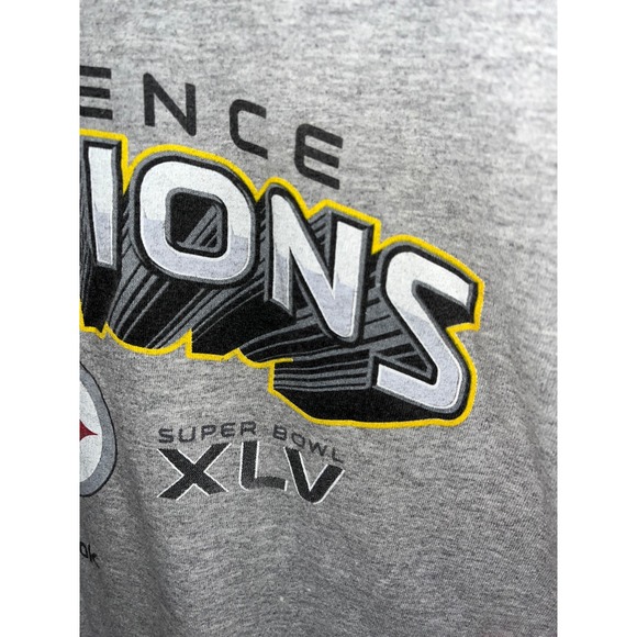 Reebok Pittsburgh Steelers 2010 NFL Conference Champions Super Bowl XLV T-Shirt - Picture 4 of 6